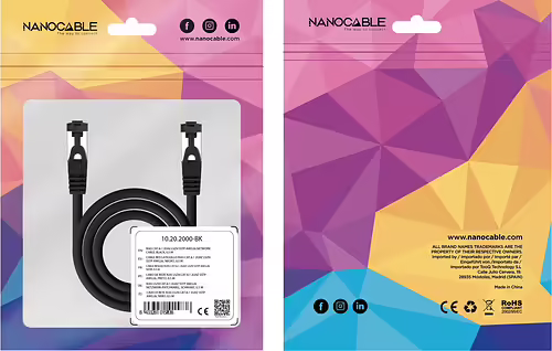 Nanocable Cable de Red Latiguillo Cat.8.1 2GHz LSZH SSTP AWG26, Negro, 5 m | 10.20.2005-BK | 8433281016071 imagen 5