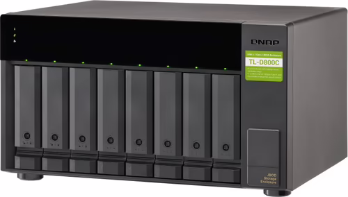 Nas qnap unidad de expansion JBOD 2.5 3.5 usb tipo c hembra negro gris TL-D800C | 4713213516188 imagen 6