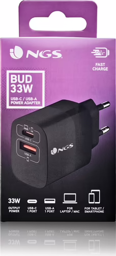 NGS BUD 33W Universal Negro Corriente alterna Interior | NGS-ACCESORIOS-0189 | 8435430624632 imagen 6