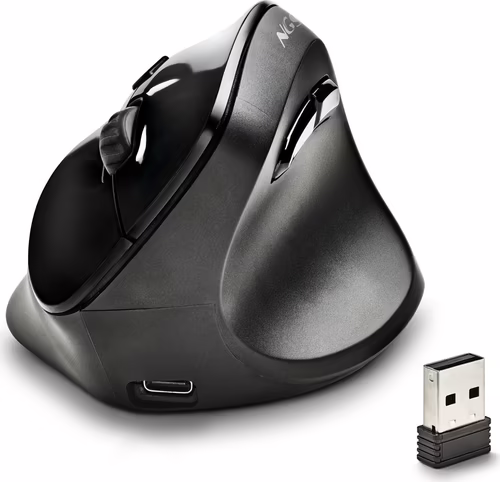 Ratón Vertical NGS Óptico RF 2.4GHz Negro (EVOMOKSHA) | 8435430623178 imagen 3
