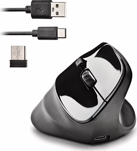 Ratón Vertical NGS Óptico RF 2.4GHz Negro (EVOMOKSHA) | 8435430623178 imagen 4