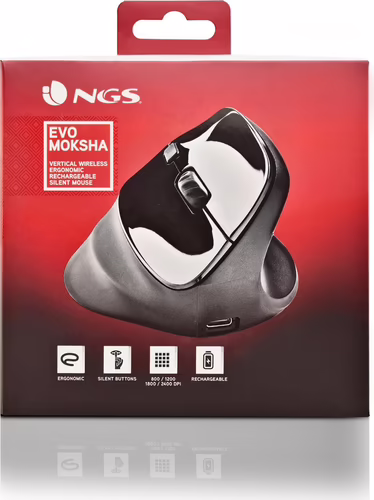 Ratón Vertical NGS Óptico RF 2.4GHz Negro (EVOMOKSHA) | 8435430623178 imagen 7