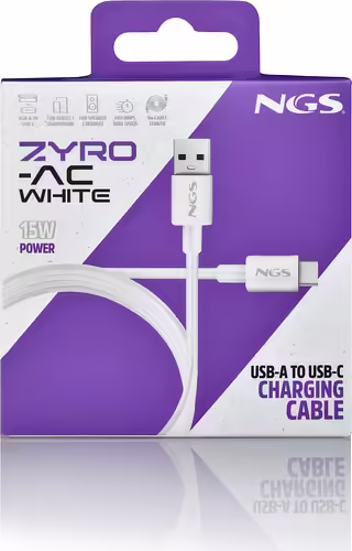 NGS ZYRO-AC cable USB USB 2.0 1 m USB A USB C Blanco | NGS-ACCESORIOS-0335 | 8435430627336 imagen 6