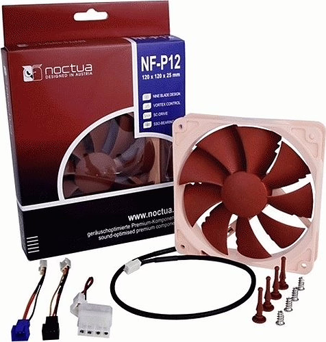 Noctua NF-P12 Ventilador caja 12v 1300rpm 150000h beige rojo redux 900 | NF-P12 redux 900 | 9010018100334 imagen 2