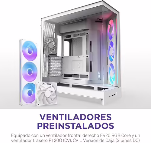 NZXT H9 Flow RGB Midi Tower Blanco | CM-H92FW-R1 | 5056547207650 imagen 3