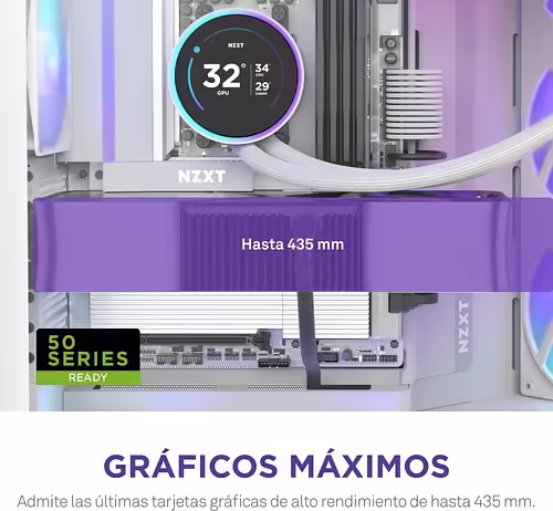 NZXT H9 Flow RGB Midi Tower Blanco | CM-H92FW-R1 | 5056547207650 imagen 5