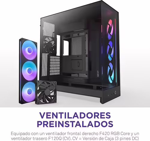 Caja NZXT H9 Flow RGB ATX EATX Negra (CM-H92FB-R1) | 5056547207667 imagen 5