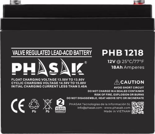 Phasak Batería 12V 18Ah ? PHB 1218 | 5605922014330 imagen 2
