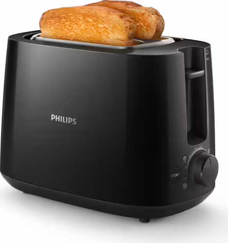 Philips Daily Collection HD2581/90 Tostadora: 2 rebanadas, ranura ancha, negro | 8710103800378 imagen 2