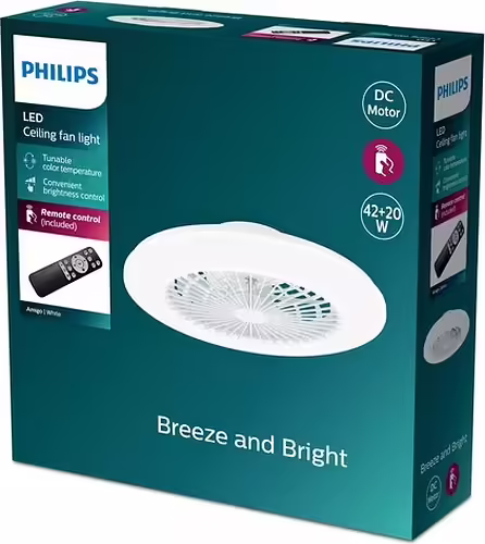 Philips Plafón con ventilador Amigo 42+20 W | 8720169260641 imagen 2