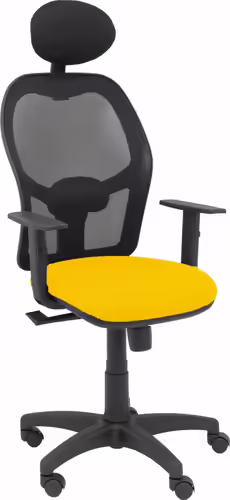 Piqueras y Crespo Silla Alocén malla negra asiento bali amarillo brazos regulab | 345SM840B100B10CRNC | 8436586628895 imagen 2