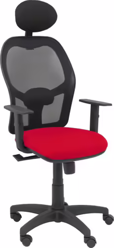 Piqueras y Crespo Silla Alocen malla negra asiento bali rojo brazos regulables c | 345SM840B350B10CRNC | 8436586626907 imagen 2