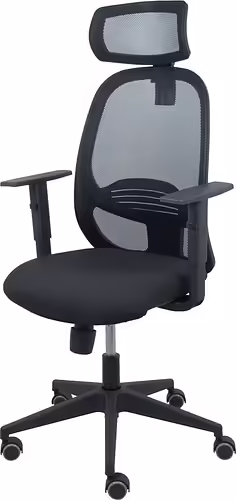 Piqueras y Crespo Silla Cilanco negra malla negra asiento bali negro brazo regul | 354SNM840B840B10CRPCR | 8435501007128 imagen 2