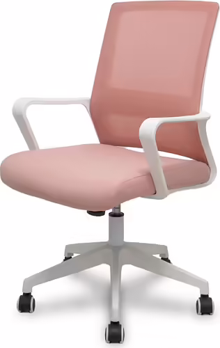 Piqueras y Crespo Silla Ergo535 blanca basculante respaldo malla rosa asiento te | 535BBDW02RN | 8435501019497 imagen 2