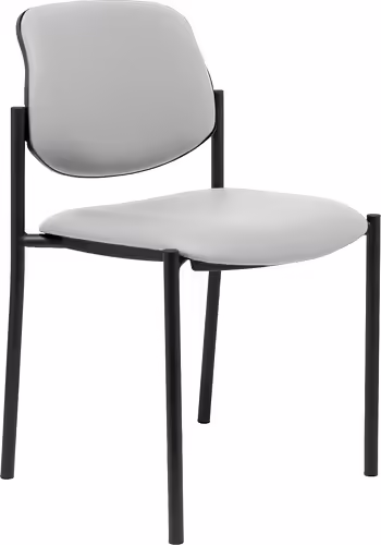 Piqueras y Crespo Silla fija Styl similpiel gris chasis negro | 27NSPGR | 8435501001836 imagen 2