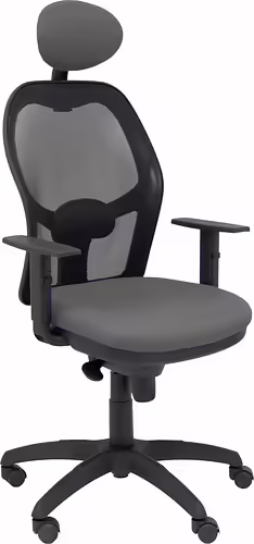 Piqueras y Crespo Silla Jorquera malla negra asiento bali gris oscuro con cabece | 15SNBALI600C | 8436563388279 imagen 2
