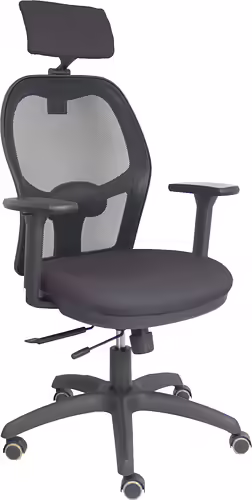 Piqueras y Crespo Silla Jorquera traslack malla negra asiento bali gris oscuro b | 15TKM840B600B3DRPCR | 8436586628161 imagen 2