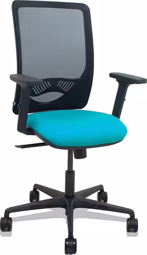 Piqueras y Crespo Silla Zulema sincro malla negra asiento bali turquesa brazos 2 | 390SM840B39B2DB68R65 | 8435501015796 imagen 2