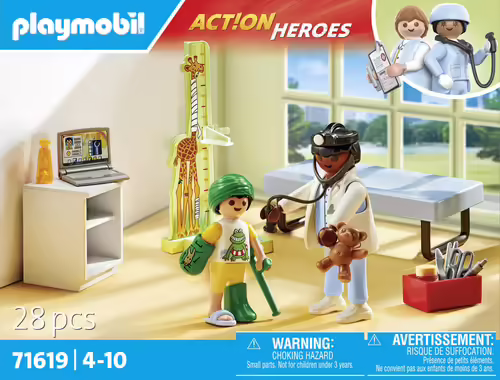 Playmobil action heroes: pediatria con osito de peluche | 4008789716194 imagen 2