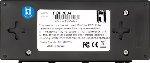 POE INJECTOR ADAPTER GIGABIT LEVEL ONE PASA DATOS Y ALIMENTACION POR EL MISMO CA | POI-3004 | 4015867187821 imagen 3