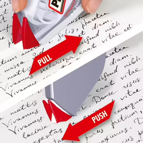 Pritt Compact Flex corrección de películo/cinta 10 m Rojo, Transparente, Blanc | 4015000438605 imagen 4