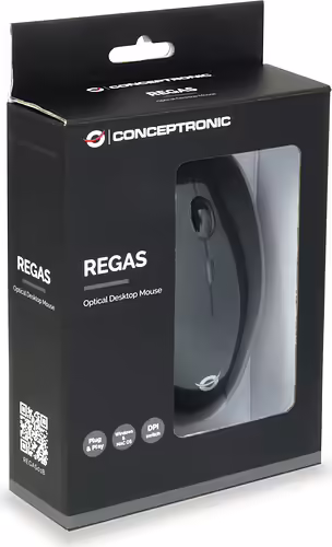 RATON CONCEPTRONIC USB 2.0 REGASO OPTICO DESKTOP NEGRO REGAS01B | 4015867208526 imagen 5