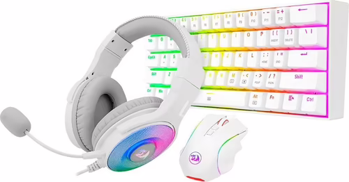 Redragon - Combo Teclado+Ratón+Auricular K630RGBW+M607W+H350RGB-1-W Blanco Espa | S129W | 6950376708144 imagen 2
