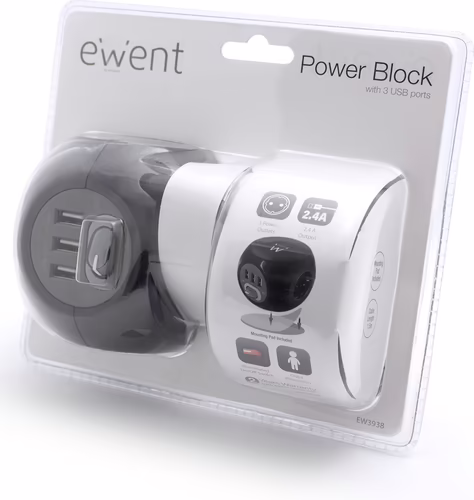 REGLETA EWENT EW3938 CUBO NEGRO EW3938 | 8054392614033 imagen 6