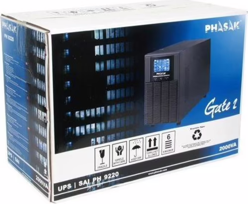 SAI PHASAK 2000VA ON-LINE 3XSCHUKO NEGRO PH 9220 | 5605922026913 imagen 4