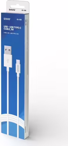 Savio CL-125 cable USB USB 2.0 1 m USB A USB C Blanco | SAVKABELCL-125 | 5901986044581 imagen 3