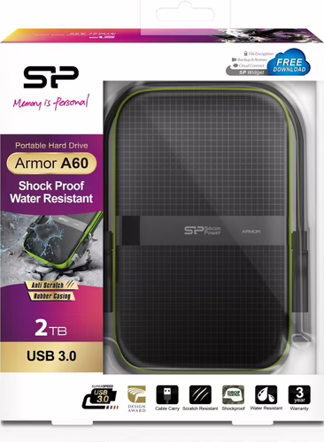 SILICO POWER SP A60 DISCO 2.5 EXTERNO USB 3.0 2TB NEGRO SP020TBPHDA60S3K | 4712702636000 imagen 4