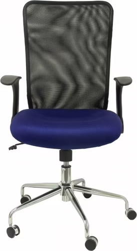 SILLA MINAYA RESPALDO MALLA NEGRO ASIENTO 3D AZUL 4031AZ | 8436549390265 imagen 2