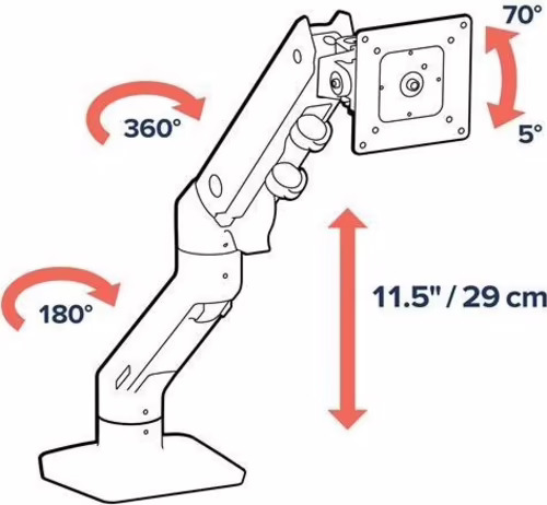 Soporte Ergotron para monitor 42P Atornillado Blanco | 45-475-216 | 0698833054491 imagen 4