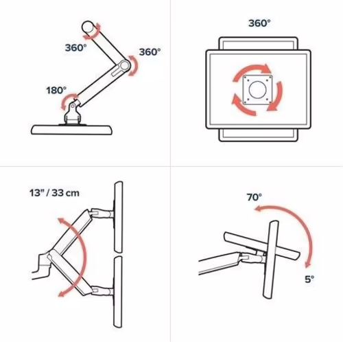 Soporte para monitor Ergotron LX Series 24P Blanco | 45-492-216 | 0698833058413 imagen 6