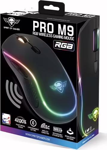 Spirit of Gamer PRO-M9 ratón Juego Ambidextro RF inalámbrico Óptico 4200 DPI | S-PM9RF | 3700104455092 imagen 6