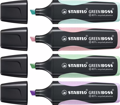 STABILO GREEN BOSS Pastel marcador 4 pieza(s) Punta de cincel Lila, Menta, Rosa, | 6070/4-2 | 4006381564229 imagen 3