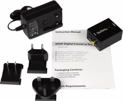 StarTech.com Adaptador Conversor de Audio Digital Coaxial SPDIF o Toslink Optico | SPDIF2AA | 0065030832304 imagen 4