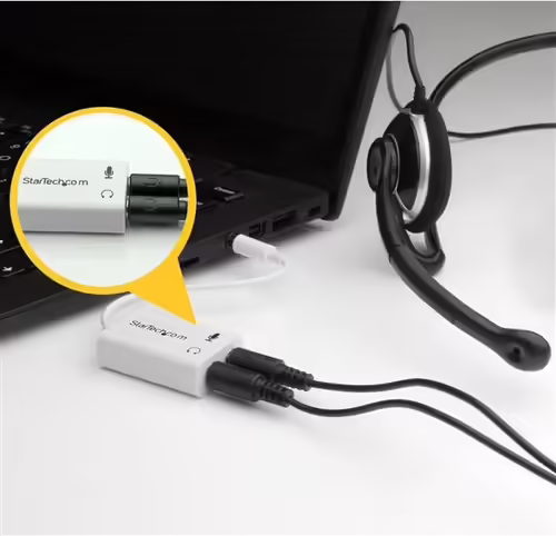 StarTech.com Adaptador de Auriculares con Micrófono Mini Jack 3,5mm Macho 4 pin | MUYHSMFFADW | 0065030849999 imagen 5