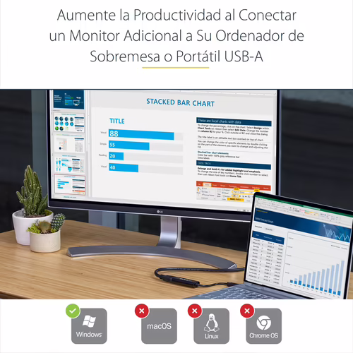 StarTech.com Adaptador Gráfico Conversor USB 3.0 a HDMI - Cable Convertidor Com | USB32HDES | 0065030854887 imagen 6