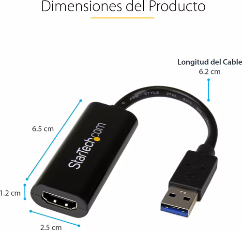 StarTech.com Adaptador Gráfico Conversor USB 3.0 a HDMI - Cable Convertidor Com | USB32HDES | 0065030854887 imagen 8