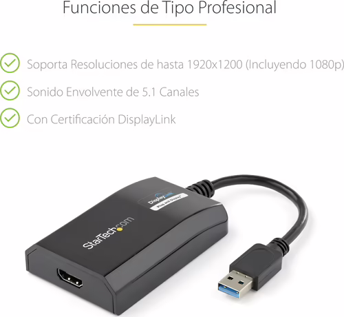 StarTech.com adaptador usb 3.0 a Hdmi hd certificado negro USB32HDPRO | 0065030857505 imagen 9
