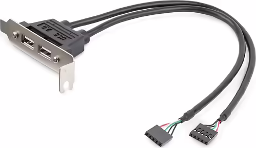 StarTech.com Cabezal Bracket Perfil Bajo de 2 puertos USB 2.0 con conexión a Pl | USBPLATELP | 0065030831772 imagen 4