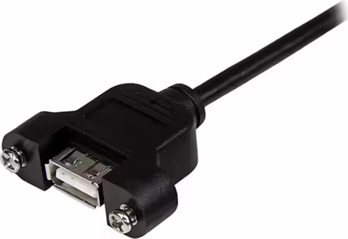 StarTech.com Cable Alargador de 30cm USB 2.0 para Montar Empotrar en Panel - Ext | USBPNLAFAM1 | 0065030835404 imagen 2