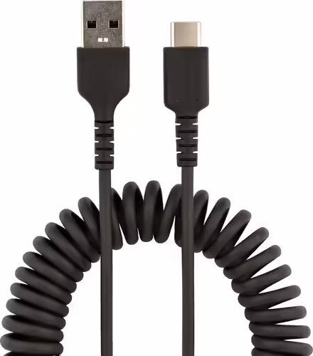 StarTech.com Cable de 50cm de Carga USB A a USB C, Cable USB Tipo C Rizado de Ca | R2ACC-50C-USB-CABLE | 0065030893527 imagen 3