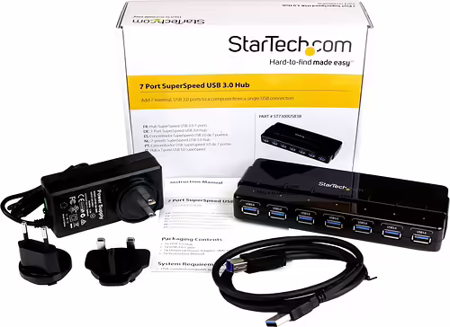 StarTech.com Concentrador Ladrón USB 3.1 de 7 Puertos - Hub de Sobremesa Negro | ST7300USB3B | 0065030855594 imagen 6