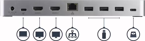 StarTech.com Docking USB-C con MST para Monitores Duales - 5 Puertos USB 3.0 - N | MST30C2HHPDU | 0065030872690 imagen 5