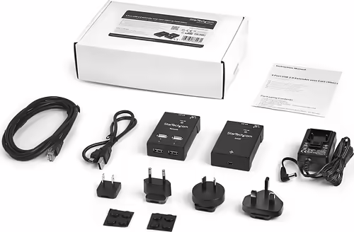 StarTech.com Extensor Alargador USB 2.0 de 4 Puertos por Cable Cat5 o Cat6 - Ext | USB2004EXTV | 65030860031 imagen 6