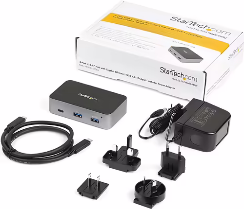 StarTech.com Hub USB-C de 3 Puertos con Puerto de Red Ethernet - 10Gb - Alimenta | HB31C2A1CGS | 0065030877916 imagen 5