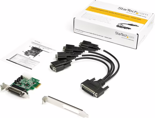 StarTech.com Tarjeta Adaptadora PCI Express Serie de 4 Puertos RS232 - UART 1695 | PEX4S953LP | 0065030887052 imagen 7