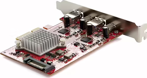 StarTech.com Tarjeta PCIe de 4 puertos usb rojo | PEXUSB312A2C2V | 0065030887076 imagen 3